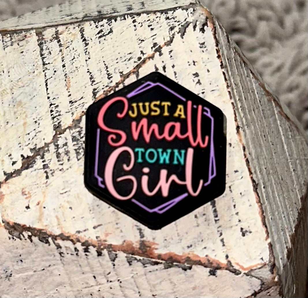 Just A Small Town Girl Silicone Focal Bead