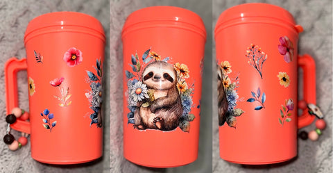 Sloth Hip Sip 34 oz Cup/Sloth Cup Charm