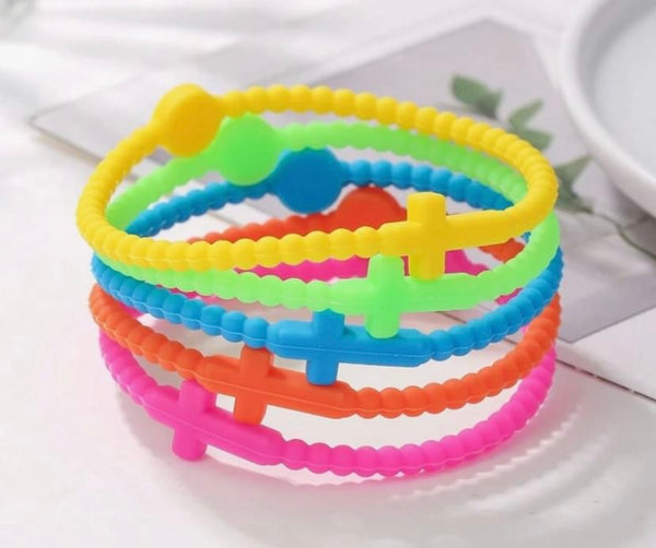 Silicone Cross Bracelet