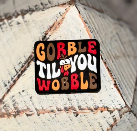 Gobble Til You Wobble Silicone Focal Bead