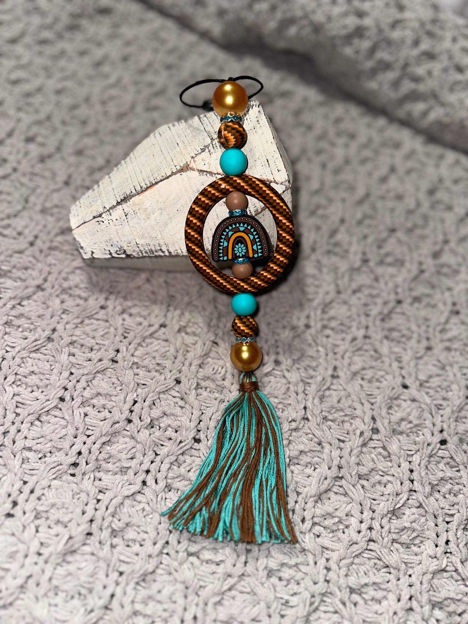 BOHO/Western Rainbow Car Charm