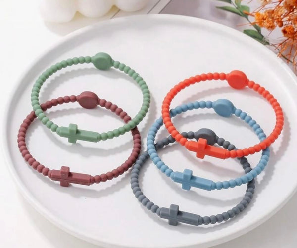 Silicone Cross Bracelet