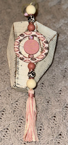 Faith Over Fear Rear View Mirror Car Charm