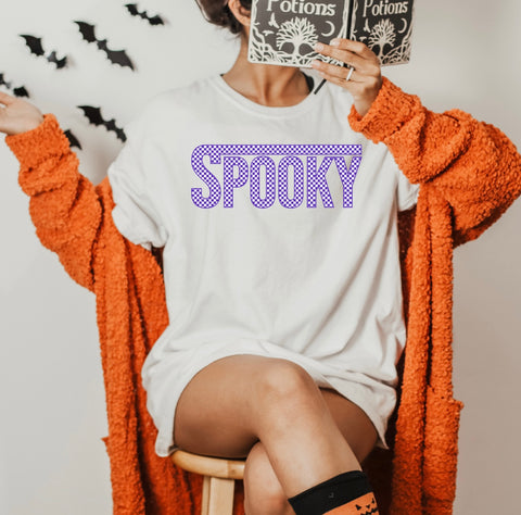 Purple Checked Spooky