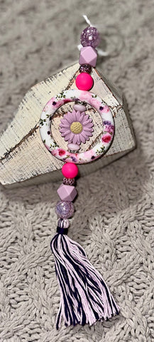 Lilac Flower Rear View Mirror Car Charm