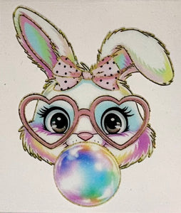 Easter Bunny Blowing A Bubble