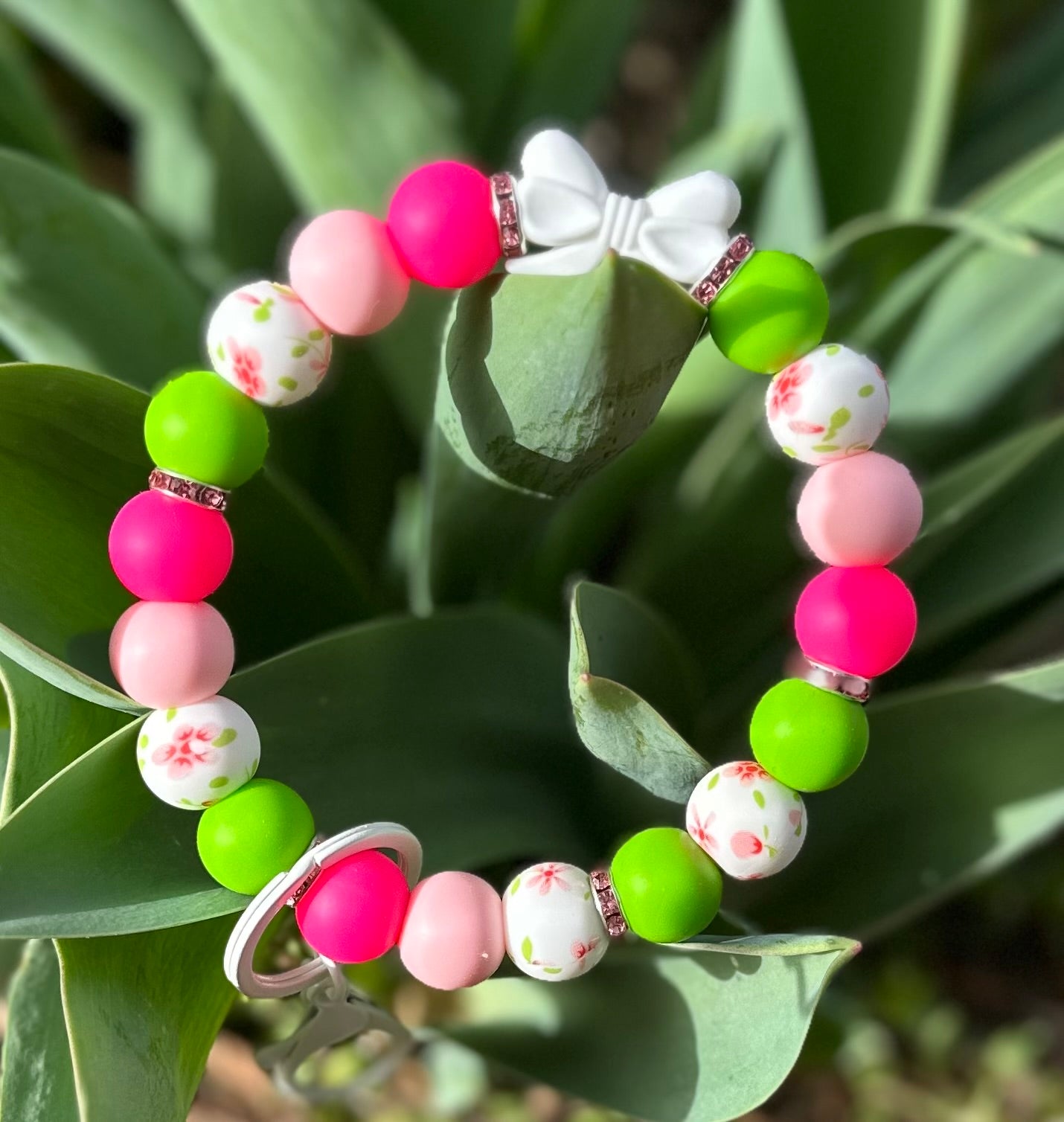 Spring Flower Wristlet KeyChain