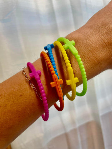 Silicone Cross Bracelet