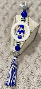 Christmas Car Charm-Royal Blue Nativity Scene