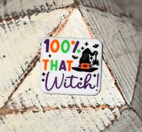 100% That Witch Silicone Focal Bead