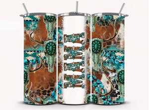 20 oz Tumbler~Turquoise Western Mama