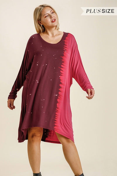 Under The Boardwalk  Tie Dye Hi-Low Knit Dress