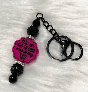 It's An Add To Cart Kind of Day Beaded Key Chain Bar