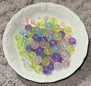 16 mm Glitter Acrylic Beads (Pack of 10)