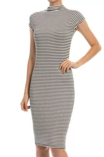 Black/White Striped Bodycon Dress