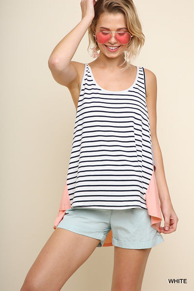 Favorite Things Striped Racerback Tank Top