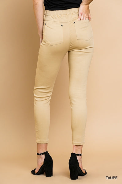 True Finesse High Waisted Skinny Button Front Pants